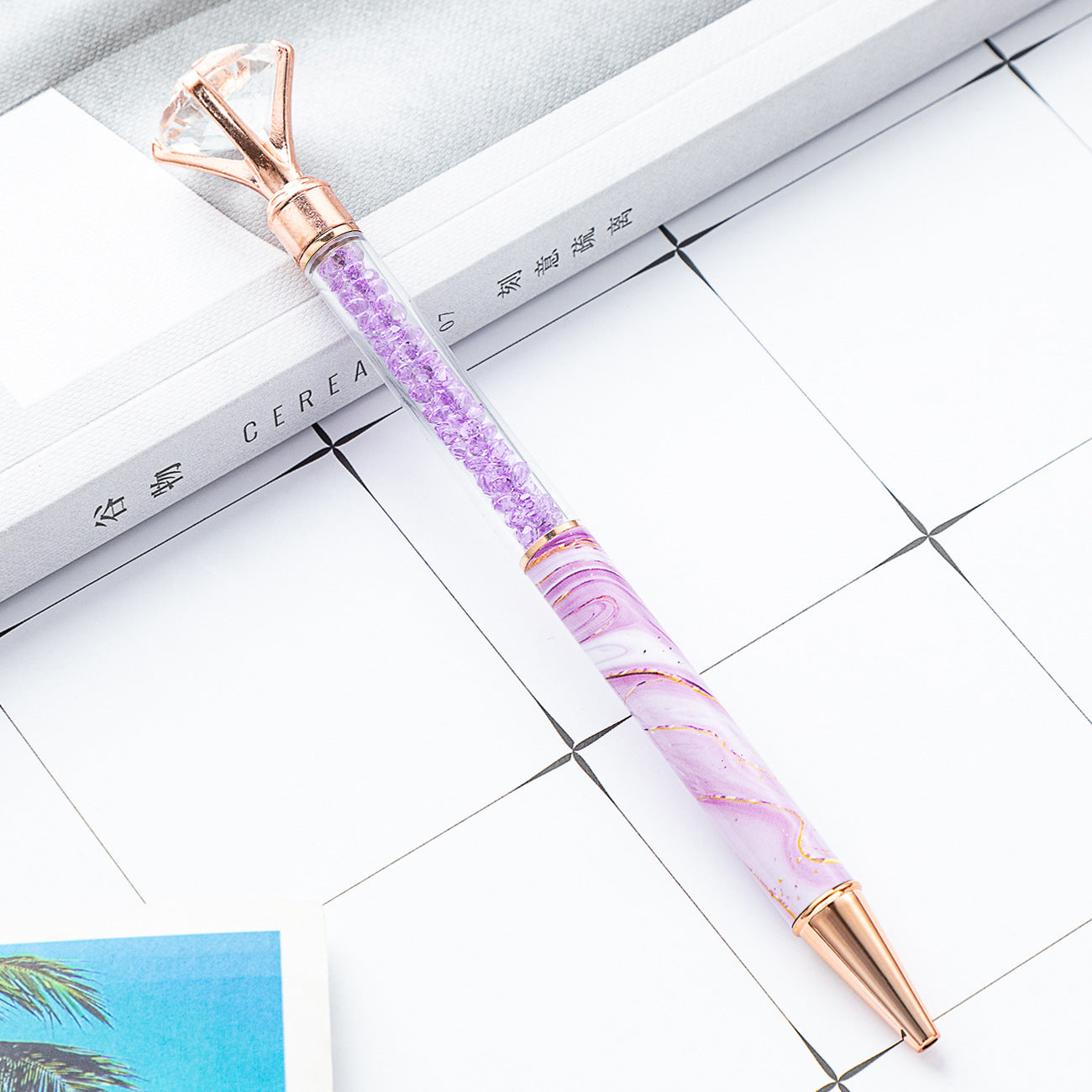 Wholesale Pens Marble Grain Metal Diamond Crystal Pens